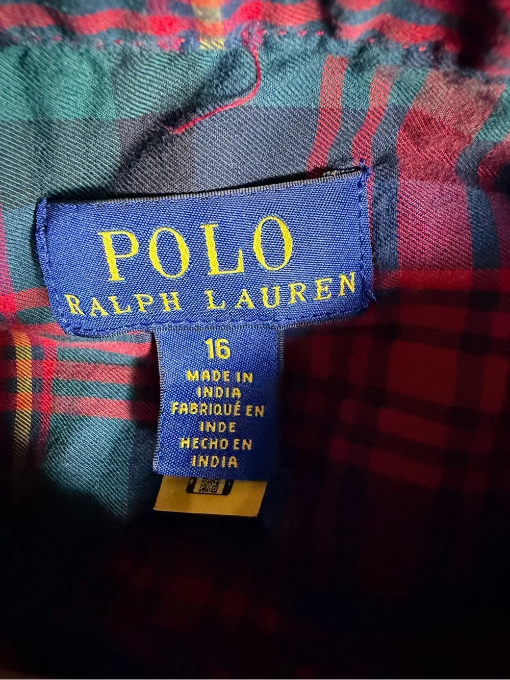 Polo Ralph Lauren Girls Long Sleeve Plaid Shirt Dress | 16